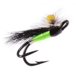 Shadow Flies Salmon flies Stone Green / Black Wing / Grizzly Hackle Dual Hook Salmon Fly