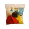 SHOR Fishing Set of 6 Dyed Deer Fur Pieces -Fishing Sales Shop 46589