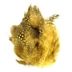 SHOR Fishing Strung & Dyed Guinea Feathers -Fishing Sales Shop 497472 015 JAUNE