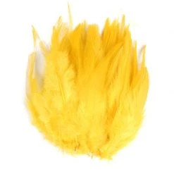 SHOR Fishing Feathers Saddle Hackle 3-5" -Fishing Sales Shop 498410 009 jaune