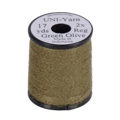 UNI-Products Wires and threads 17 Yards UNI-Yarn 2 Strands Regular Thread -Fishing Sales Shop 523022 10 GREEN OLIVE