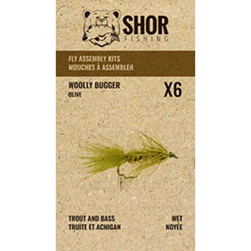 SHOR Fishing Fly tying kits Shor Woolly Bugger Fly Kit 3 SHOR Fishing Fly tying kits Shor Woolly Bugger Fly Kit