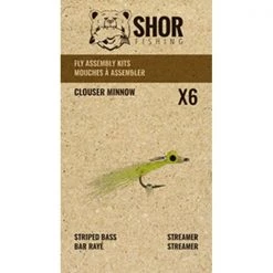 SHOR Fishing Fly tying kits Shor Clouser Minnow Fly Kit