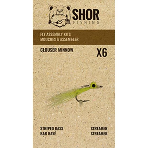 SHOR Fishing Fly tying kits Shor Clouser Minnow Fly Kit 3 SHOR Fishing Fly tying kits Shor Clouser Minnow Fly Kit