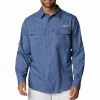 Columbia Jackets, shirts, pants and caps Men's Drift Guide Woven Long Sleeve Shirt -Fishing Sales Shop A92351bluesto