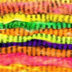 Hareline Dubbin Fur Tiger Barred Rabbit Strips